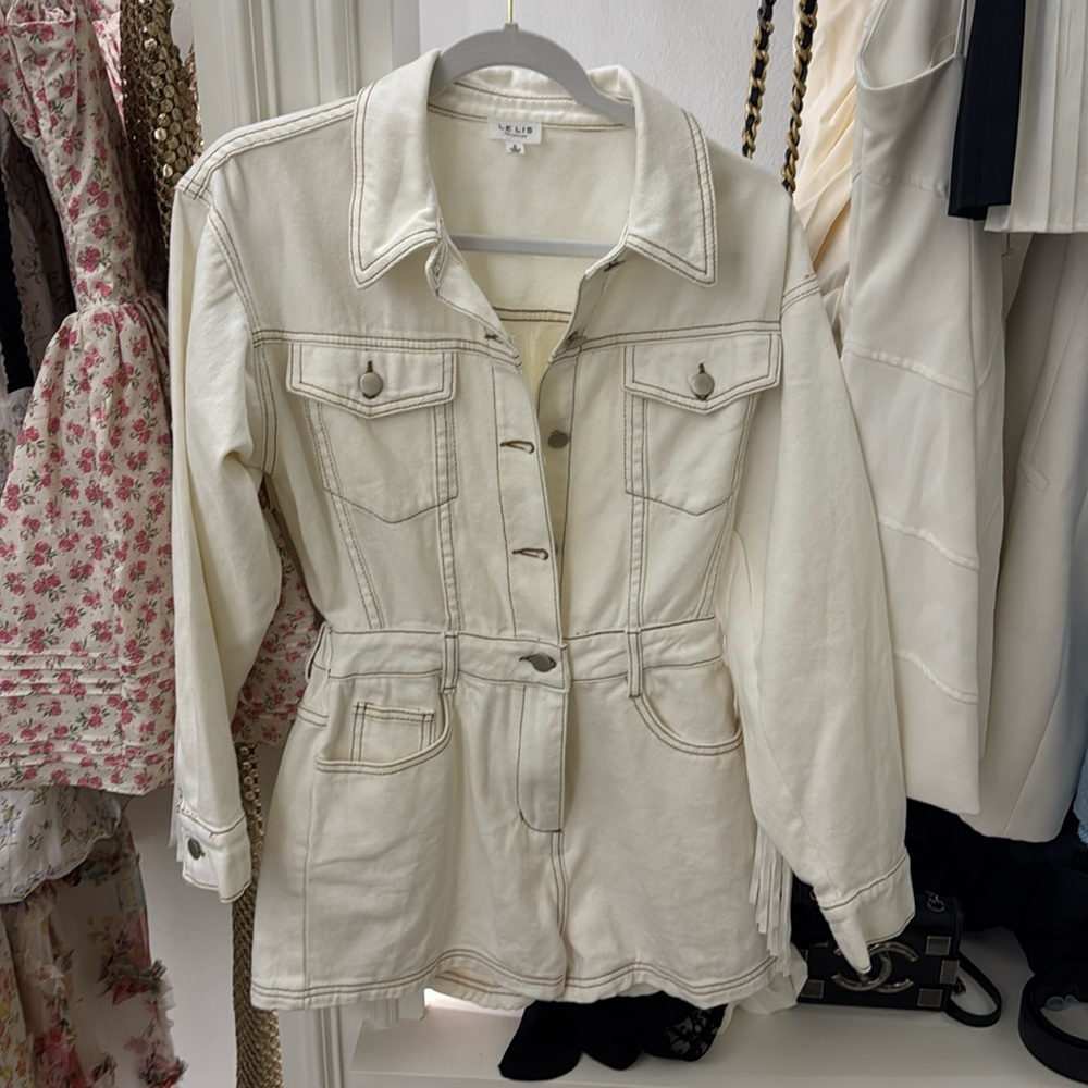 White fringe romper